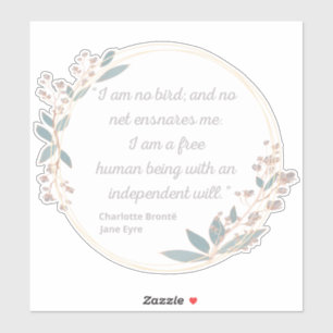 Sticker Jane Eyre Citation II - Style mignon