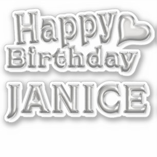 Sticker Janice Happy Birthday