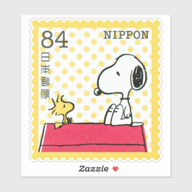 Sticker JAPAN, SNOOPY & FRIENDS PEANUTS COMIC postage stam (Feuille)