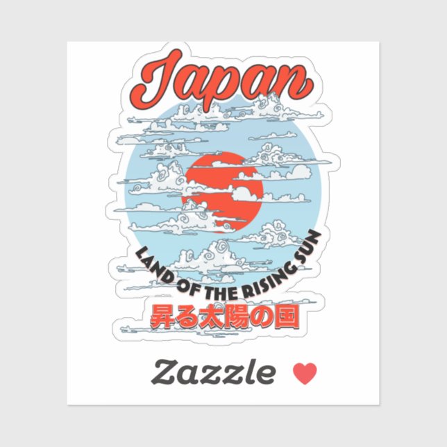 Sticker Japon Terre du soleil levant (Feuille)