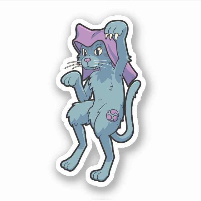 Sticker Japonais Bakeneko Chat Yokai (Devant)