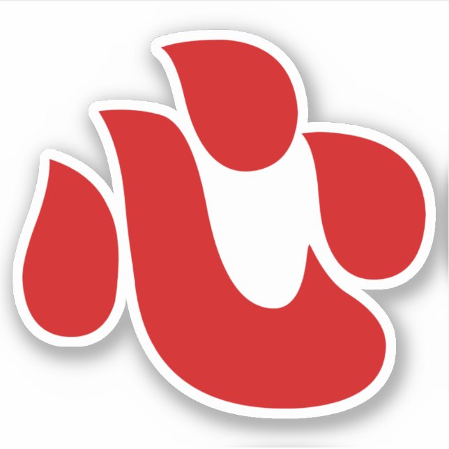 Sticker Japonais Kanji Heart ⇢ Shin/Kokoro ← 心 (Devant)