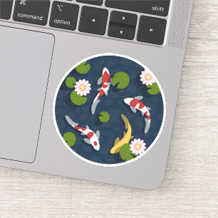 Sticker Japonais Koi Poisson Pond