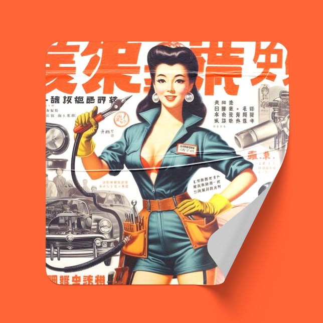 Sticker Japonaise Mécanique (Créateur téléchargé)