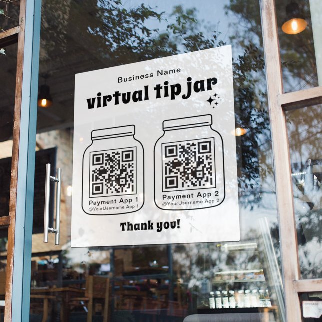 Sticker Jar de conseil virtuel avec 2 code QR (Créateur téléchargé)