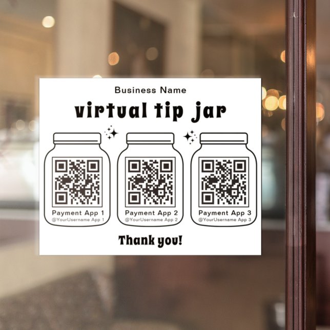 Sticker Jar de conseil virtuel avec 3 code QR (Créateur téléchargé)