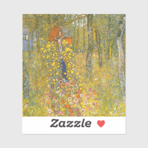 Sticker Jardin agricole Gustav Klimt avec Crucifix