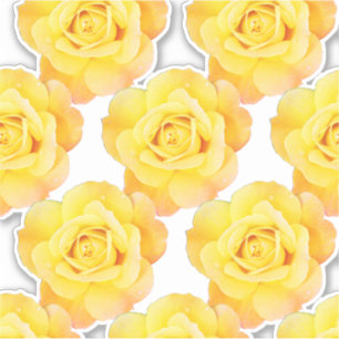 Sticker Jardin aux fleurs florales des Motifs Roses orange