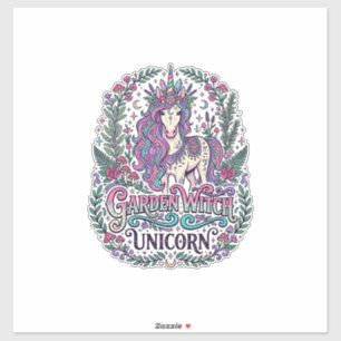 Sticker Jardin de licorne Sorcière de licorne Vêtements co