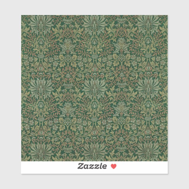 Sticker Jardin de William Morris - Verts (Feuille)