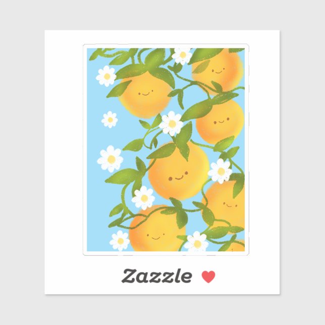Sticker Jardin des Oranges d'été (Feuille)