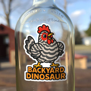 Sticker Jardin Dinosaur Barré Plymouth Rock Chicken Amusan