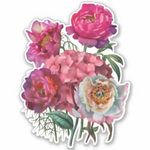 Sticker Jardin fleuri romantique