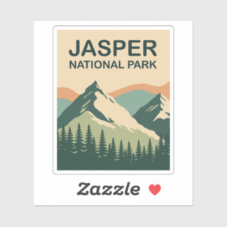 Sticker Jasper National Park Canada Scenic Nature Art
