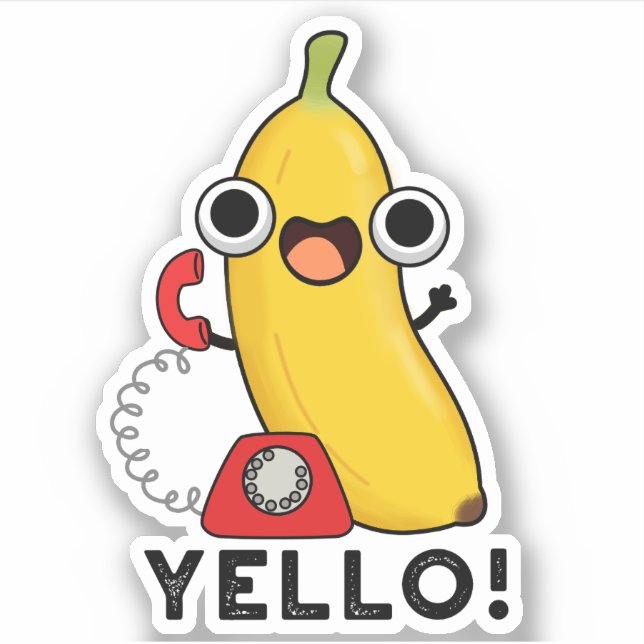 Sticker Jaune Fruit Fruit Jaune Banane Pun (Devant)