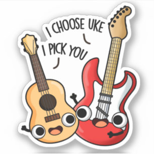 Sticker Je Choisis Uke Je Vous Choisis Drôle Guitare Ukule