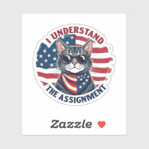 Sticker Je comprends l'affectation Harris Walz Cat Lady