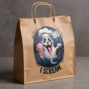 Sticker "Je crie" Funny Ghost Chef Halloween Glace St
