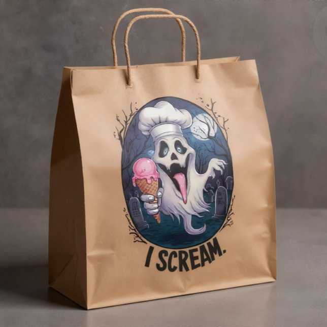 Sticker "Je crie" Funny Ghost Chef Halloween Glace St (Créateur téléchargé)