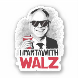 Sticker Je fête avec Tim Walz