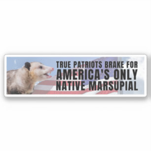 Sticker Je freine pour le seul marsupial natif d'Amérique