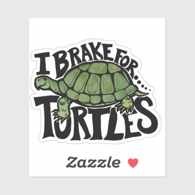 Sticker Je freine pour les tortues (Feuille)