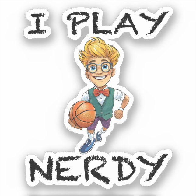 Sticker Je joue Nerdy (Recto)