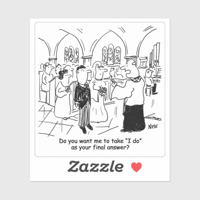 Sticker Je le fais en guise de réponse finale Caricature M (Feuille)