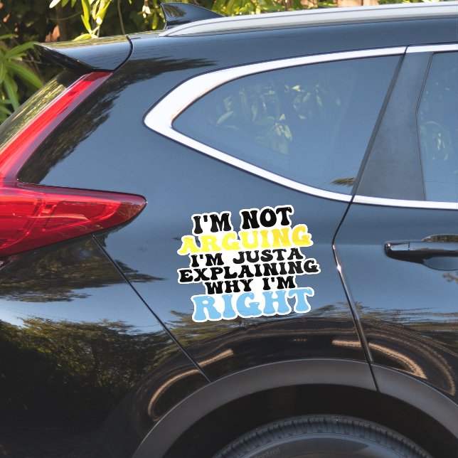 Sticker Je ne fais pas valoir, je ne fais qu’expliquer pou (Coté voiture)