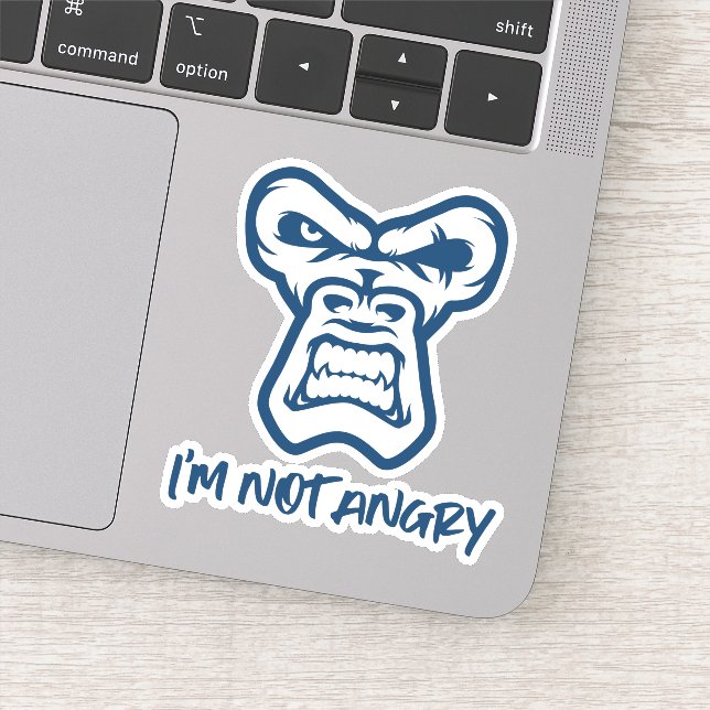 Sticker Je ne suis pas en colère - Le singe (Détail)