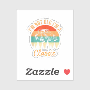Sticker Je ne suis pas vieux Je suis classique Voiture Rét
