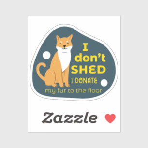 Sticker Je ne verse pas mignon shiba inu chien navy jaune