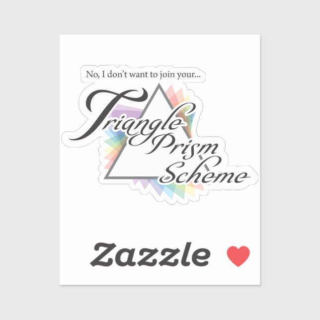 Sticker Je ne veux pas rejoindre votre schéma pyramidal (Feuille)