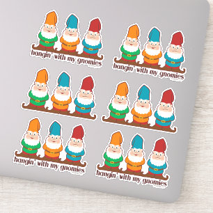 Sticker Je Passe Avec Mes Gnomes Six Coupes De Contour