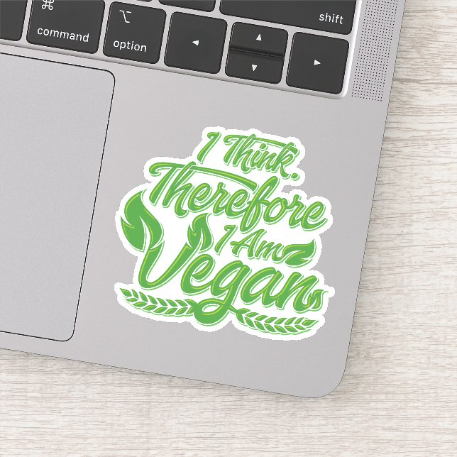 Sticker Je Pense Que Je Suis Vegan. (Détail)