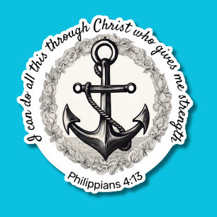 Sticker Je Peux Faire Tout Cela À Travers Le Christ Bible 