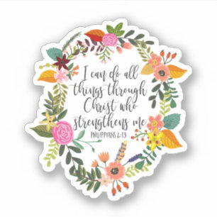 Sticker Je peux faire tout par le Christ Philippiens