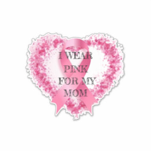 Sticker Je porte du rose, Pour soutenir la sensibilisation