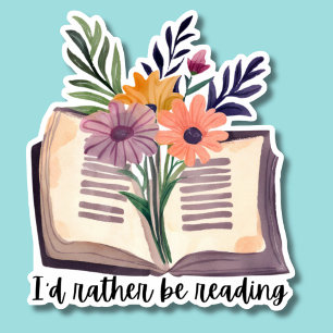Sticker Je préfère lire étanche