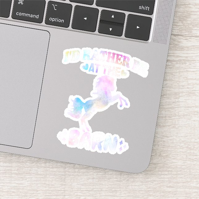 Sticker Je Préférerais Être À La Grange (Détail)