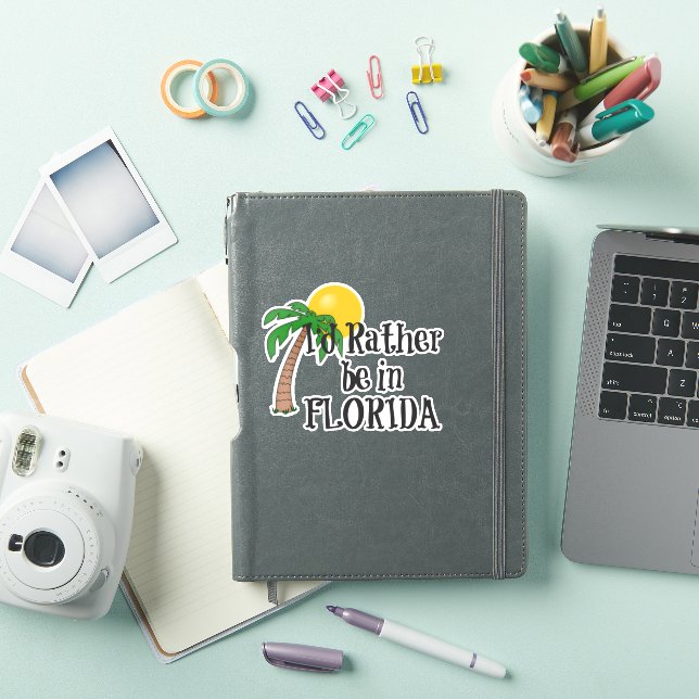 Sticker Je préférerais être en Floride (Couverture iPad)