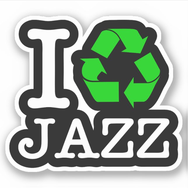 Sticker Je Recycle Le Jazz (Devant)
