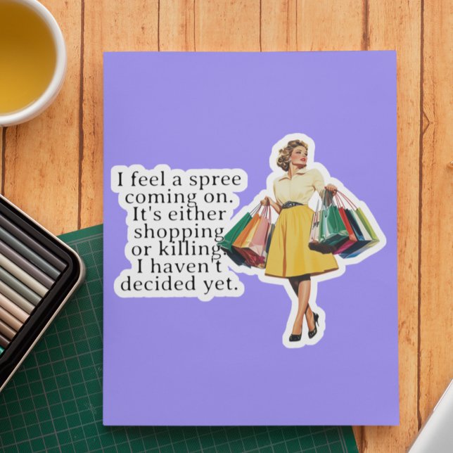 Sticker Je sens une ménagère rétro drôle et décontractée  (Créateur téléchargé)