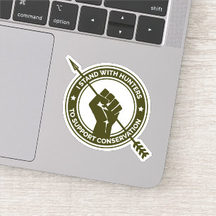 Sticker Je soutiens les chasseurs et les chasseurs