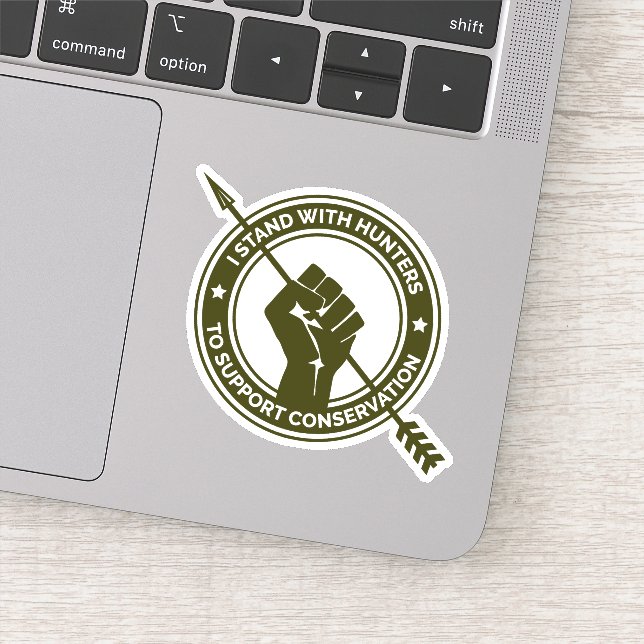Sticker Je soutiens les chasseurs et les chasseurs (Détail)
