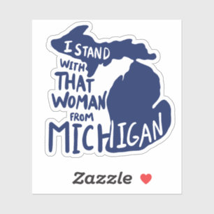 Sticker Je suis avec cette femme du Michigan