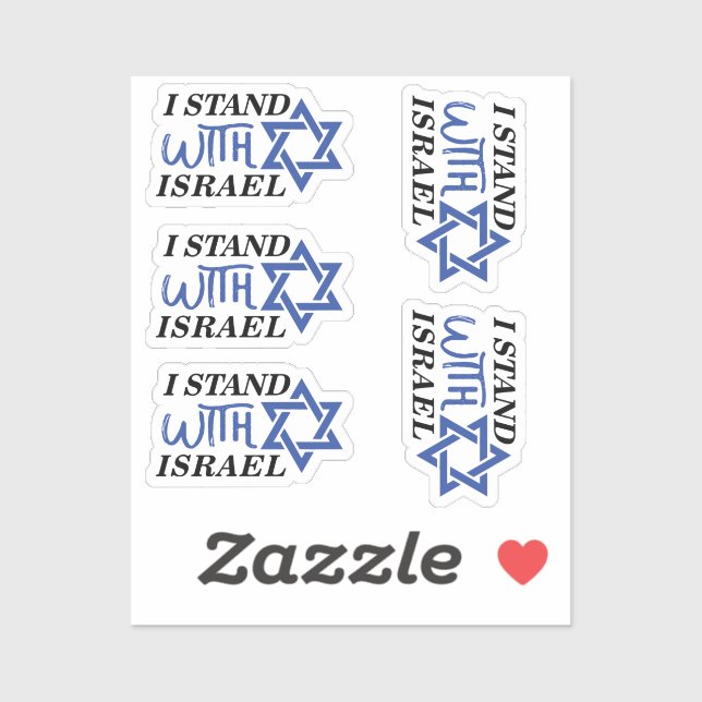 Sticker Je Suis Avec Israël | fierté (Feuille)