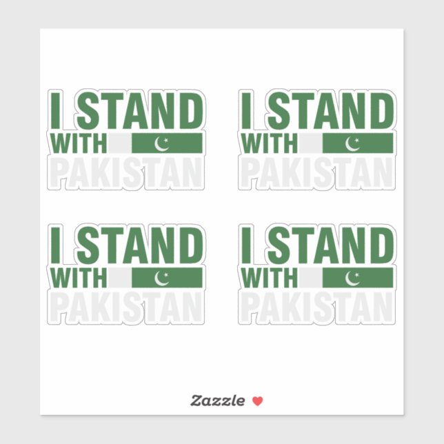 Sticker Je suis avec le Pakistan (Feuille)