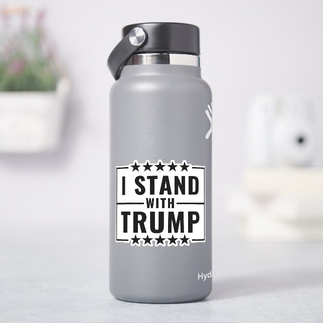 Sticker Je Suis Avec Le Signe Trump 2024 (HydroFlask)