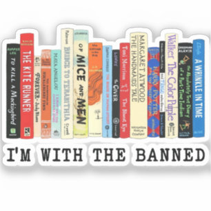 Sticker Je suis avec les interdits Drôle de livres interdi